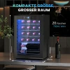 Wijnkoelkast 20 Flessen 53l 5 18℃ Compressor Drankkoelkast Met Anti Uv Glazen Deur, Flessenkoelkast Met Led Licht, Kleine Wijnkast Met Touch Screen Zwart 4