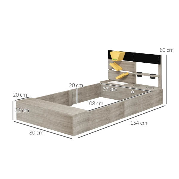 Zandbak Met Houten Keukenelementen, Bodemloos Ontwerp Voor Kinderen Van 3 7 Jaar, Tuin Speelplaats Grijs 154x80x60cm 4
