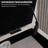 Zitbank Gestoffeerde Bank Met Opbergruimte 110 X 39 X 45 Cm In Beige Met Linnenlook Voor Hal Slaapkamer Woonkamer Gemaakt Van Rubberhout 8