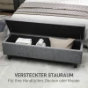 Zitbank Met Opbergruimte, Gestoffeerde Bank Met Linnenlook, Houten Poten, Moderne Bedbank Voor Hal, Slaapkamer, Woonkamer, 138 X 40 X 45 Cm, Donkergrijs 5