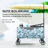 76l Koelwagen Serveerwagen Met Wielen Flesopener Deksel Handvatten Rijdbare Koelbox Bijzettafel Bar Koelcontainer Drankwagen Voor Buiten Terras Feest Wit 6