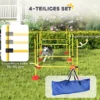 Agility Set Honden 5 Delig Vulbaar Agility Uitrusting Voor Hondentraining Steekhindernisset Met In Hoogte Verstelbare Hindernissen Draagtas Trainingsaccessoires Coördinatietraining Voor Spellen Training 5