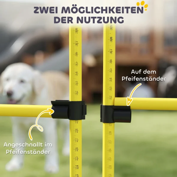 Agility Set Honden 5 Delig Vulbaar Agility Uitrusting Voor Hondentraining Steekhindernisset Met In Hoogte Verstelbare Hindernissen Draagtas Trainingsaccessoires Coördinatietraining Voor Spellen Training 6