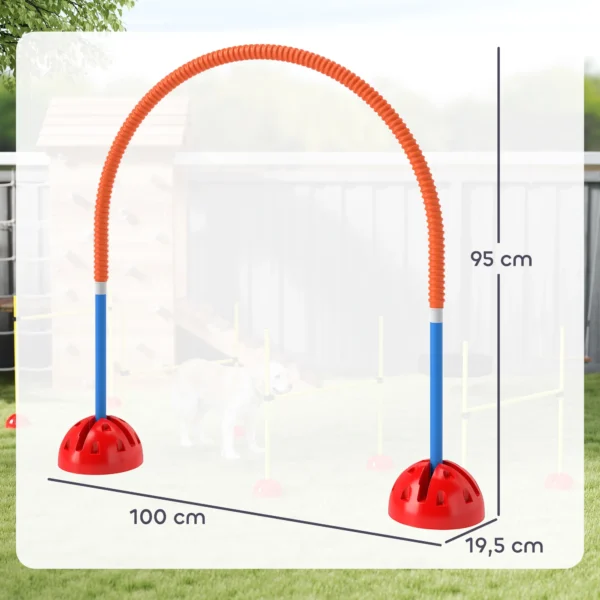 Agility Set Honden 5 Delige Vulbare Agility Uitrusting Voor Hondentraining Steekhindernisset Met Verstelbare Agility Deuren Draagtas Trainingsaccessoires Coördinatietraining Voor Spellen Training 4