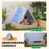 Aiyaplay Zandbak Met Tentdak, 120 X 120 Cm Houten Zandbak Sandbox Met Grondzeil, Afneembaar Dak Voor Kinderen Van 3 6 Jaar Natuur 5