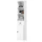Badkamerkast Hoge Kast Met 3 Planken, 1 Lade Badkamerrek Badkamerkast Badmeubel, Wit, 34x24x170,5cm 1