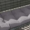 Bankkussen 105 x 46 x 12,5 cm bankkussen met banden, outdoor zitkussen, waterafstotend stoelkussen upf50+, zitkussen, zitkussen, bankkussen voor tuinmeubilair, zitbank, grijs 10
