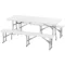 Bierzeltgarnitur opvouwbare 3 delige set campingtafel, 2 bierbanken met draaghandvat, feesttentgarnituur biertafelgarnituur voor balkon, tuin, feesttent 180 x 74 x 74 cm 1