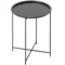 Bijzettafel inklapbaar tuintafel Ø46 x 50 cm rond weerbestendig balkontafel met inklapbare tafelpoten campingtafel klaptafel koffietafel voor woonkamer kantoor outdoor indoor zwart 1