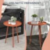 Bijzettafel Tuin, Weerbestendige Tuintafel Met Verhoogde Rand, Balkontafel Van Staal, Ronde Koffietafel Belastbaar Tot 20kg, Ø40x50h Cm, Sofatafel Voor Outdoor Indoor Balkon Terras Rood 6