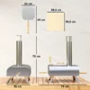 Buiten pizzaoven houtgestookte pizza oven van roestvrij staal, oven met 1cm dikke pizzasteen vouwpoot pizzaschep deksel draagbare houtoven pizzaovens voor camping tuin feest 4