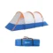 Campingzelt, tunnelzelt für 3 personen, mit lichthaken, vorzelt, 2 räumen, winddicht familienzelt mit tragetasche, 2000mm wasserabweisend pop up zelt für camping, garten, orange 1