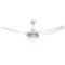 Deckenventilator mit beleuchtung, umkehrbar led deckenleuchte mit ventilator, 6 geschwindigkeiten, 3 lichtfarben, deckenlampe mit fernbedienung, timer für wohnzimmer, esszimmer weiß 1