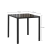 Eettafel Vierkante Keukentafel Voor 4 Personen, Eetkamertafel Van Gehard Glas, Tot 80 Kg Belastbaar, Voor Keuken, Eetkamer, 75 X 75 X 75 Cm, Zwart 4