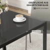 Eettafel Vierkante Keukentafel Voor 4 Personen, Eetkamertafel Van Gehard Glas, Tot 80 Kg Belastbaar, Voor Keuken, Eetkamer, 75 X 75 X 75 Cm, Zwart 5