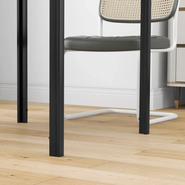 Eettafel Vierkante Keukentafel Voor 4 Personen, Eetkamertafel Van Gehard Glas, Tot 80 Kg Belastbaar, Voor Keuken, Eetkamer, 75 X 75 X 75 Cm, Zwart 9