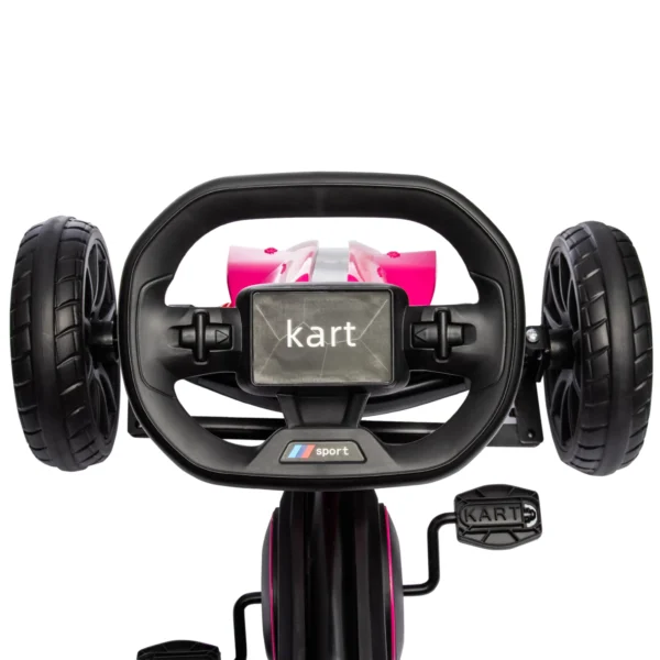 Gokart Trapauto Met Handrem, Verstelbare Stoel, Voor En Achteruitversnelling, Trapvoertuig Kinderrijtuig Kettcar Voor Kinderen 3 8 Jaar Roze 10