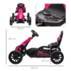Gokart Trapauto Met Handrem, Verstelbare Stoel, Voor En Achteruitversnelling, Trapvoertuig Kinderrijtuig Kettcar Voor Kinderen 3 8 Jaar Roze 4