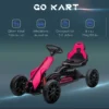 Gokart Trapauto Met Handrem, Verstelbare Stoel, Voor En Achteruitversnelling, Trapvoertuig Kinderrijtuig Kettcar Voor Kinderen 3 8 Jaar Roze 8