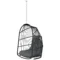 Hangstoel Hangmand Met Kussen Polyrattan Schommel Outdoor Indoor Opvouwbare Hangstoel Belastbaar Tot 150kg Hangschommel Mandhangstoel Voor Woonkamer Balkon Terras Donkergrijs 1