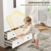 Kledingkast multifunctionele kast 2 deurs met kledingstang en 2 lades garderobekast voor slaapkamer 79 x 43 x 180 cm wit 6