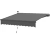 Klemmmarkies Met Handslinger Zonlicht Gelenkarmmarkies Zonnescherm Uv 50+, Balkonmarkies Incl. Wandbevestiging Zonnescherm 300 Cm Breed Voor Terras Balkon Veranda, Grijs 1
