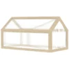 Kweekbak Van Hout, Mini Broeikas 90 X 52 X 49,5 Cm, Broeikas Met Deksel, Lichtdoorlatende Kweekbak, Winterbestendige Verhoogde Tuinbed Voor Tuin, Balkon, Natuurhout 1