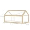 Kweekbak Van Hout, Mini Broeikas 90 X 52 X 49,5 Cm, Broeikas Met Deksel, Lichtdoorlatende Kweekbak, Winterbestendige Verhoogde Tuinbed Voor Tuin, Balkon, Natuurhout 4