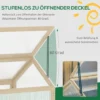 Kweekbak Van Hout, Mini Broeikas 90 X 52 X 49,5 Cm, Broeikas Met Deksel, Lichtdoorlatende Kweekbak, Winterbestendige Verhoogde Tuinbed Voor Tuin, Balkon, Natuurhout 6