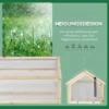 Kweekbak Van Hout, Mini Broeikas 90 X 52 X 49,5 Cm, Broeikas Met Deksel, Lichtdoorlatende Kweekbak, Winterbestendige Verhoogde Tuinbed Voor Tuin, Balkon, Natuurhout 7