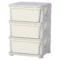 Ladekast Voor Kinderen Met Opbergruimte, Opbergdozen, Speelgoedorganizer, Speelgoedkist, Drie Niveaus Voor Kinderkamer 3 6 Jaar, Kindermeubilair, Crèmewit 37 X 37 X 56,5 Cm 1