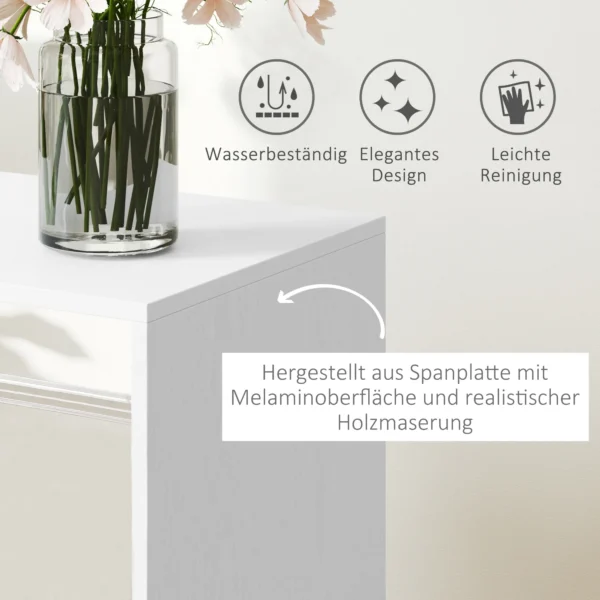Mobiele Kledingkast Garderobe Kast Met Plank 4 Draaibare Wielen Voor Woonkamer Slaapkamer, Aluminiumlegeringen, 60 X 40 X 127 Cm, Wit 5