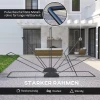 Motorfiets afdekzeil vouwbaar outdoor motorfietsafdekking met venster waterdicht motorfietsgarage oxford stof motorfietszeil afdekking voor 2 motorfietsen scooter 345cmx135cmx191cm zwart 6