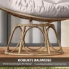 Papasans Stoel Rattan 360° Draaibaar Mandstoel Met Zitkussen Diameter 120 Cm Ronde Outdoor Rattanstoel Draaistoel Loungestoel Ligstoel Voor Woonkamer Tuin Balkon Lichtgrijs 7