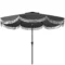 Parasol Ø269 Cm, Uv 30+ Achthoekige Parasol, Balkonparasol, Strandparasol, Windbestendige Marktparasol, Krukparasol, Zonbescherming Voor Strand, Balkon, Tuin, Donkergrijs 1