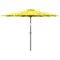Parasol Ø300 cm, parasol met handzwengel, patroon, achthoekige balkonparasol strandscherm windbestendig stabiel marktparasol zwengelparasol zonbescherming voor strand balkon terras tuin, geel 1