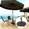 Parasolvoet Van Beton, Parasolstandaard Met Rol, Ronde Parasolhouder, Parasolgewicht, Standaard Voor Parasol 34/38/48mm Buisdiameter, Voor Balkon, Terras, Tuin, Brons 2