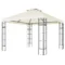 Paviljoen met dubbeldak, ca. 3x3 m waterafstotend stabiel winterbestendig tuinpaviljoen met uv bescherming feesttent van metaal, voor tuin, terras, roomwit 1