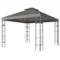 Paviljoen met dubbeldak, ca. 3x3 m waterafstotend stabiel winterbestendig tuinpaviljoen met uv bescherming partytent van metaal, voor tuin, terras, donkergrijs 1