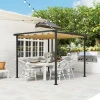 Pergola 3x3m Tuin Paviljoen Terrasoverkapping Van Metaal, Tuinpaviljoen Met Verstelbaar Dak, Uv Bescherming 30+ Vrijstaande Zonwering Voor Terras En Tuin, Beige 8