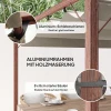 Pergola Ca. 3x3m Tuinpaviljoen Met Magnetisch Pad, Terrasoverkapping Van Aluminium, Tuinpaviljoen Met Verstelbaar Dak, Vrijstaand, Uv Bescherming 30+, Voor Terras En Tuin, Natuurhout 6