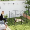 Puppyren 8 Hoekig Puppyuitloop Met 8 Roosterplaten Deur Grondpennen Flexibel Opvouwbaar Beschermzeil Vrijloopren 100cm Hoog Hondenren Voor Hond Kat Puppyhek Voor Binnen Buiten 9