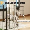 Puppyren Zeshoekig Puppyuitloop Met 6 Roosterplaten Deur Flexibel Opvouwbaar Beschermzeil Vrijloopren 100cm Hoog Hondenren Puppyrooster Voor Hond Kat Looprooster Voor Binnen Buiten 6