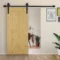 Schiebetüren beschlagsatz 200 cm komplett set mit schienen, rollen, anti sprung vorrichtungen, türstopper, schiebetürsystem aus kohlenstoffstahl schwarz 2