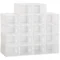 Set von 18 modularen schuhablageboxen mit transparenten türen maße 25l x 35b x 19h cm 1