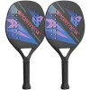 Sportnow Strandbalracket 2 Delige Set Tennissrackets Van Koolstofvezel Strandtennisrackets Met Tas En Antislip Handvat Zwart 1