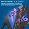 Sportnow Strandbalracket 2 Delige Set Tennissrackets Van Koolstofvezel Strandtennisrackets Met Tas En Antislip Handvat Zwart 7