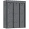 Stoffenkast, Kledingkast Met Kledingstangen, 8 Niveaus, Vouwkast, Opvouwbare Garderobe Voor Slaapkamer, Gang, Vliesstof, Donkergrijs, 125 X 43 X 162,5 Cm 1