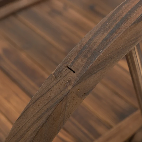 Tuinbrug Van Sparrenhout, Houten Brug Met Wielontwerp, Vijverbrug Tot 150 Kg Belastbaar, Sierbrug Decoratieve Brug, Brug Voor Tuinpark Achtertuin 100 X 50 X 37 Cm Verkoold 10