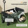 Tuinwagen 90 Kg Belastbaar, Opvouwbare Transportwagen Met Uitneembare Zeil, Handvat, Wielen, Stuuras, Bolderkar Handwagen Tuinkar 72 Liter Gereedschapswagen Voor Huis Tuin, Groen 5